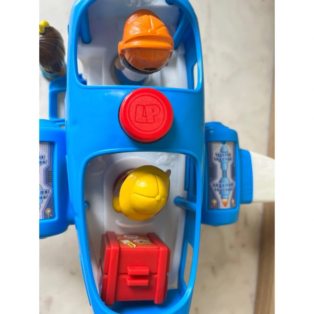 Fisher-Price Little People Travel Together Airplane Musical Toy Blue Jet Works
